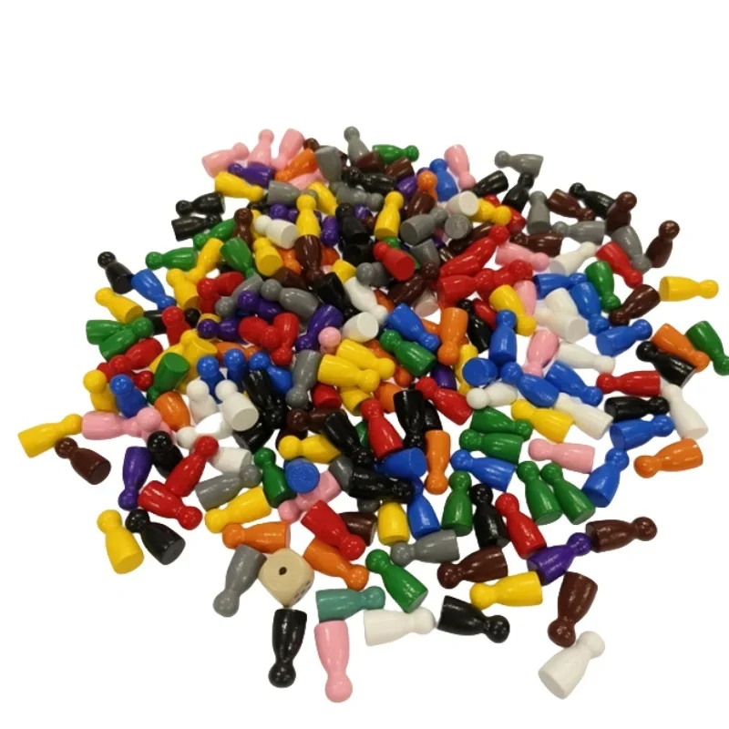 Board Game Quiz - 100 Pcs Colorful Wooden Chess Markers