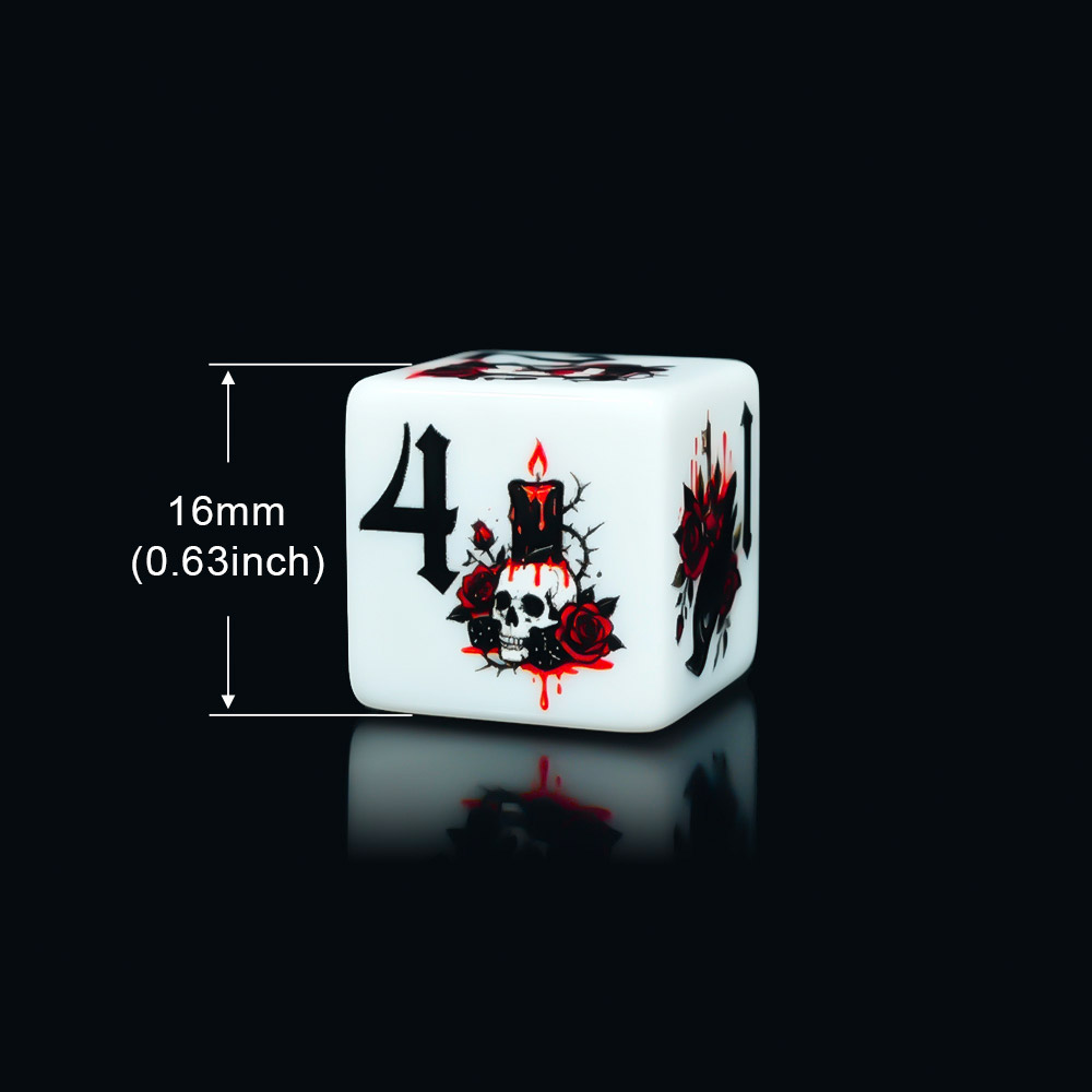 12Pcs Gothic Rose 16MM Printed - đánh giá và giá Board Game Print