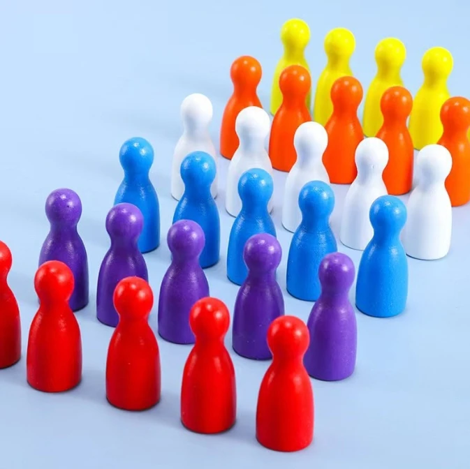 100 Pcs Colorful Wooden Chess  - đánh giá và giá Board Game Quiz