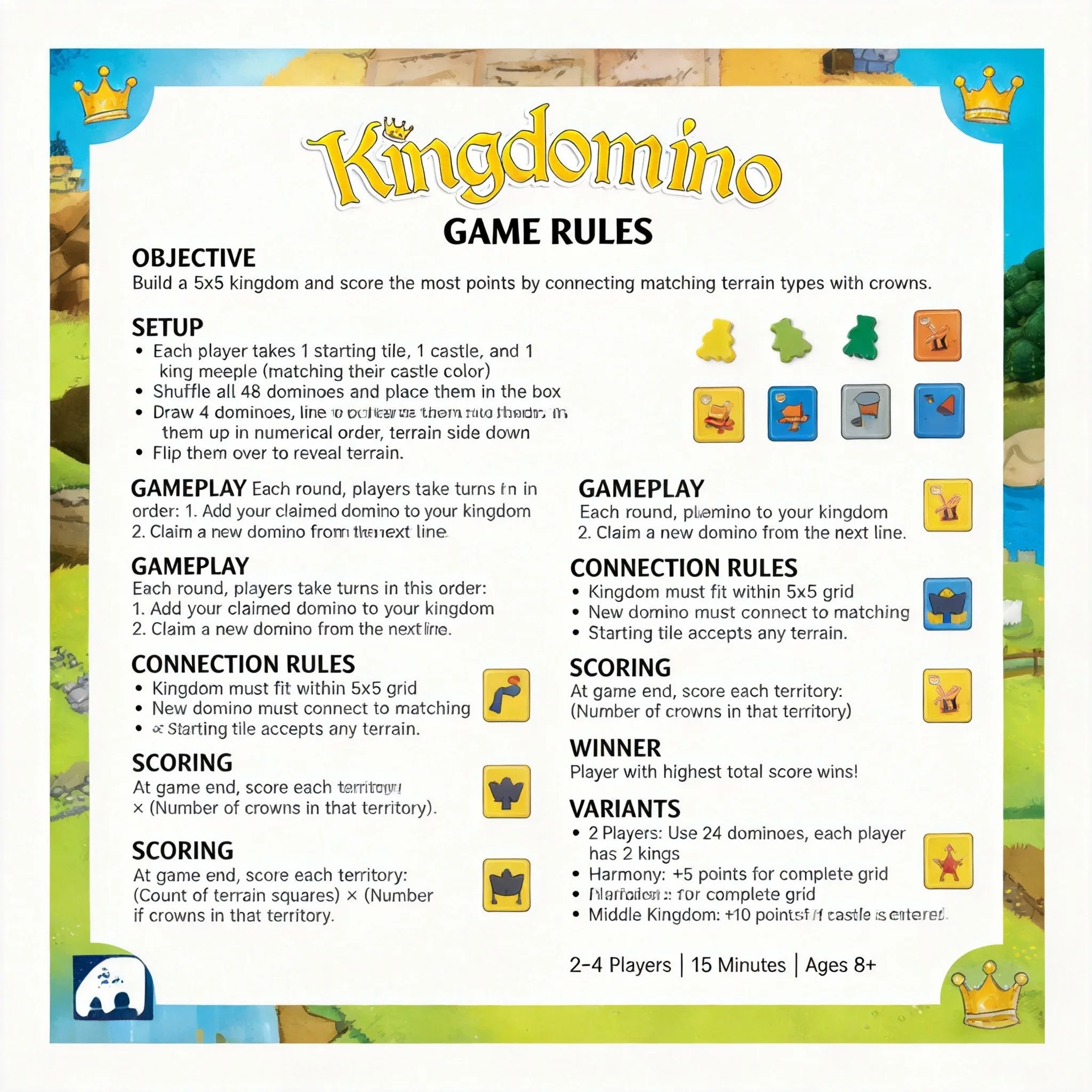 Winner Board Game Kingdomino S - đánh giá và giá Board Game Monopoly