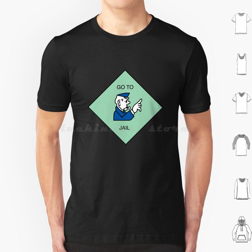 Go To Jail-T Shirt Cotton Men  - đánh giá và giá Board Game Print