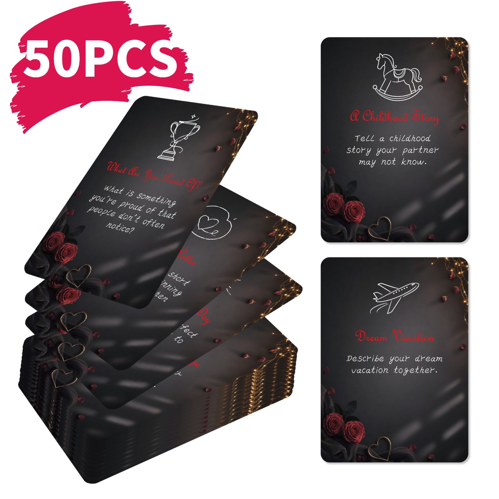 50Pcs Romantic Couple Challeng - đánh giá và giá Board Game Quiz