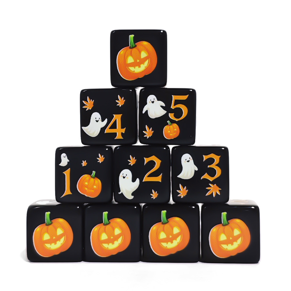 12Pcs 16MM Black Acrylic D6 Di - đánh giá và giá Board Game Print