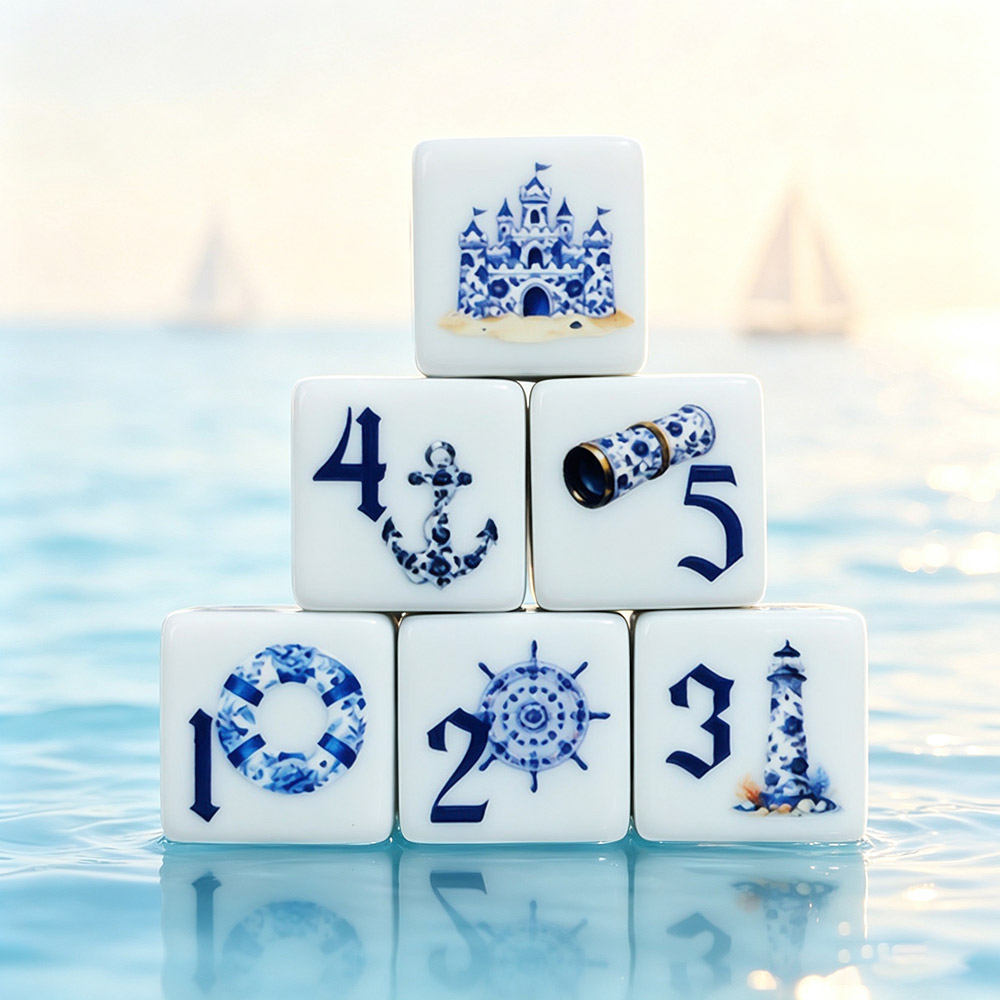 12Pcs Blue Nautical 16MM Print - đánh giá và giá Board Game Print