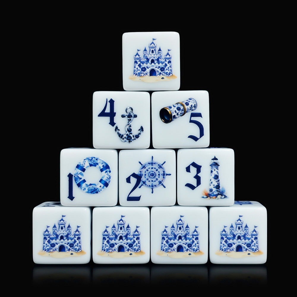 12Pcs Blue Nautical 16MM Print - đánh giá và giá Board Game Print