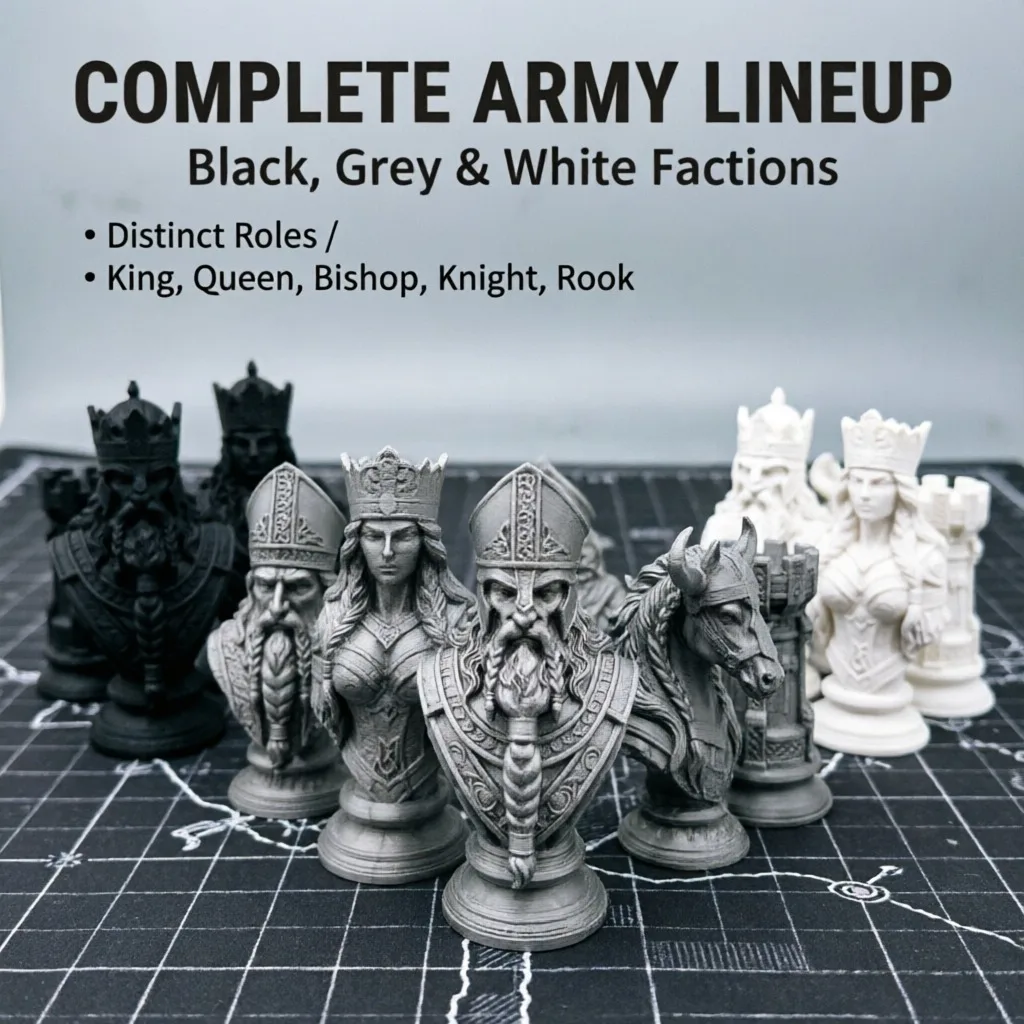 10cm 3D Printed Chess Pieces,  - đánh giá và giá Board Game Print